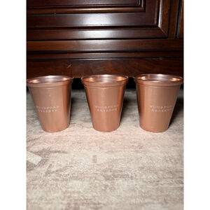 Woodford Reserve Copper Cups Set of 3 Mint Julep Kentucky Derby